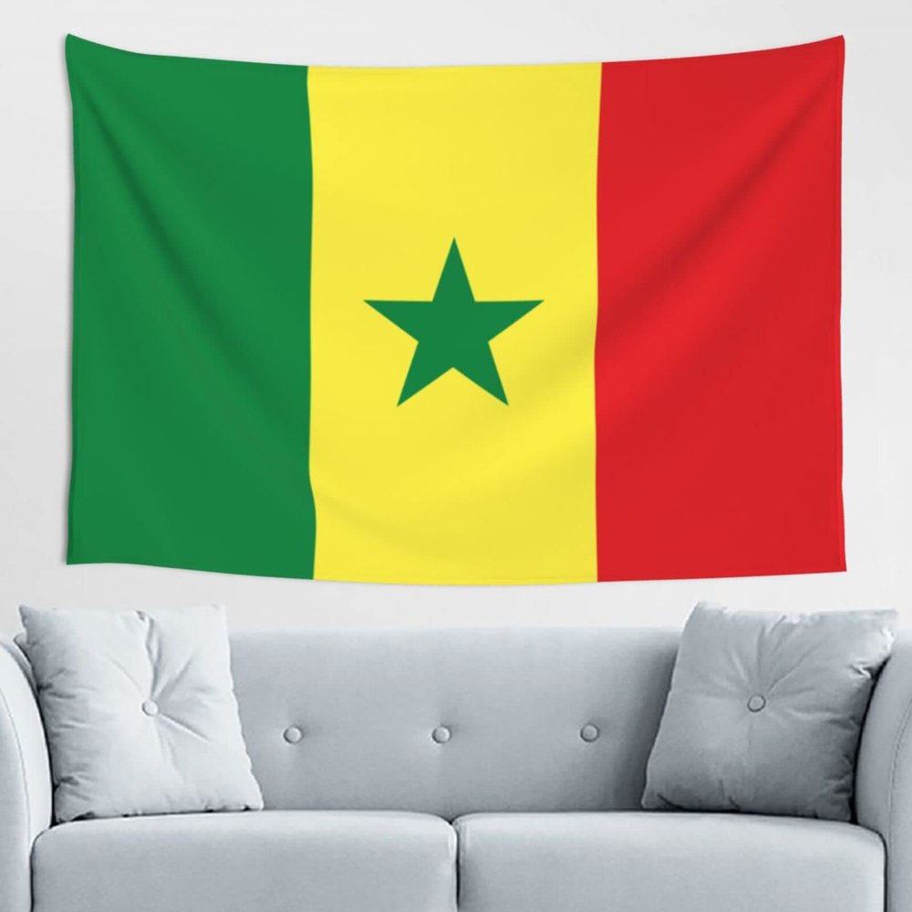 Flag of Senegal Home Decoration Tapestries Placed In The Living Room Bedroom Keep Full Load