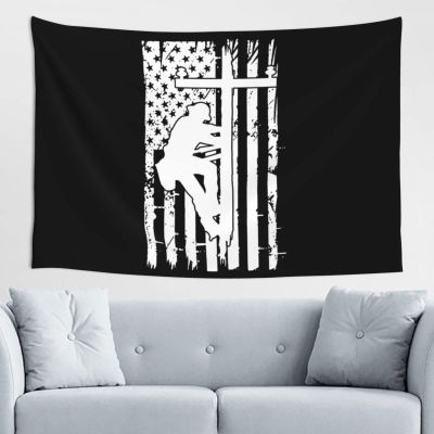 SwpWab American Flag Lineman Home Decoration Tapestries Placed In The Living Room Bedroom Keep Full Load