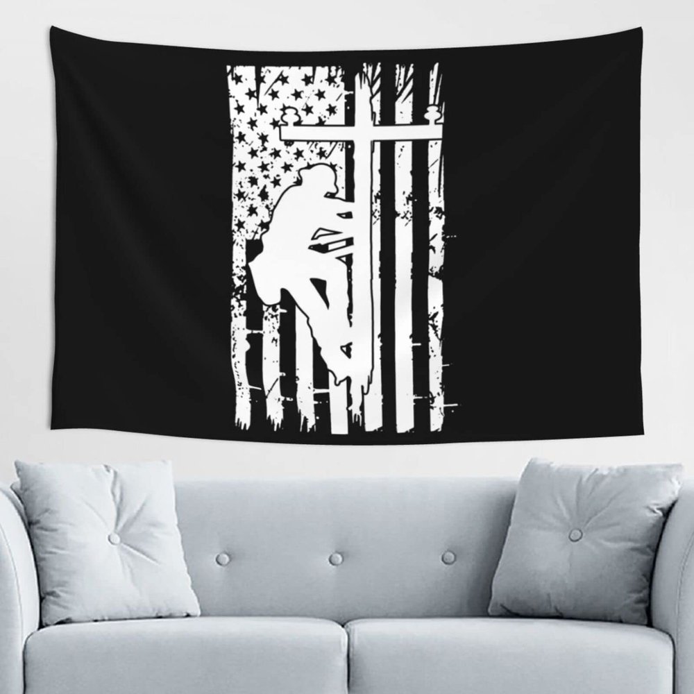 SwpWab American Flag Lineman Home Decoration Tapestries Placed In The Living Room Bedroom Keep Full Load