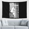 SwpWab American Flag Lineman Home Decoration Tapestries Placed In The Living Room Bedroom Keep Full Load view 1