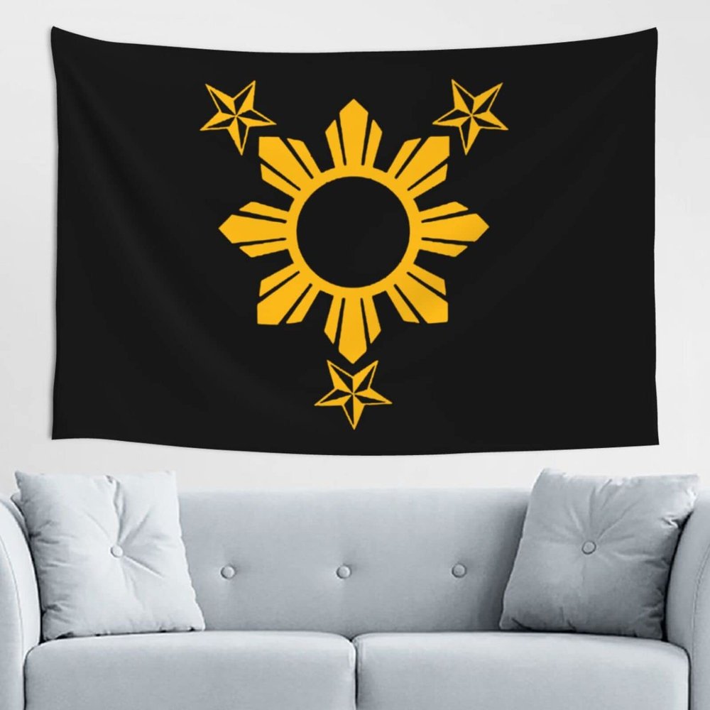 SwpWab Stars And Sun Filipino Philippines Flag Home Decoration Tapestries Placed In The Living Room Bedroom Keep Full Load
