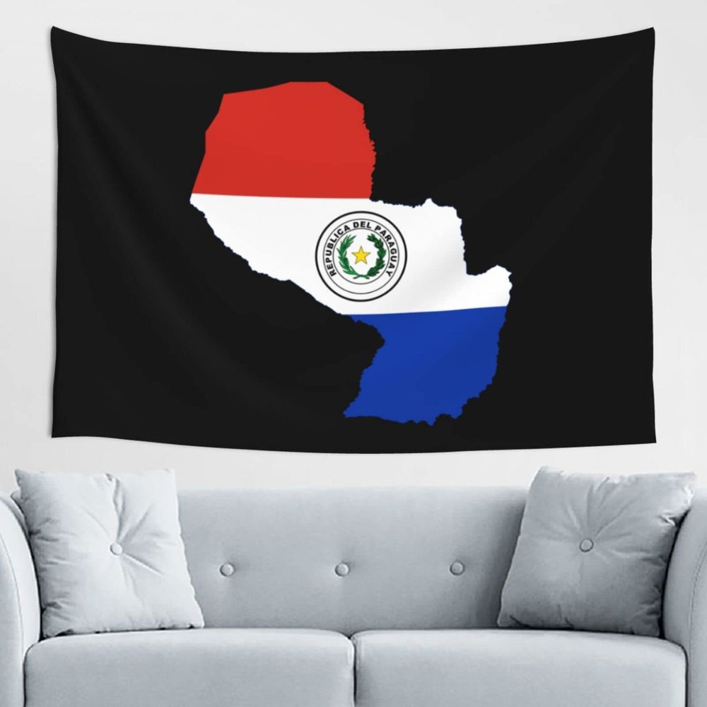 SwpWab Paraguay Flag Map Home Decoration Tapestries Placed In The Living Room Bedroom Keep Full Load