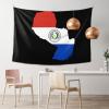 SwpWab Paraguay Flag Map Home Decoration Tapestries Placed In The Living Room Bedroom Keep Full Load view 2