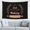 SwpWab Bakery Cupcake Home Decoration Tapestries Placed In The Living Room Bedroom Keep Full Load view 1