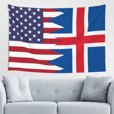 SwpWab America Iceland Friendship Flag Home Decoration Tapestries Placed In The Living Room Bedroom Keep Full Load