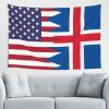 SwpWab America Iceland Friendship Flag Home Decoration Tapestries Placed In The Living Room Bedroom Keep Full Load view 1