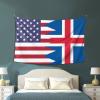 SwpWab America Iceland Friendship Flag Home Decoration Tapestries Placed In The Living Room Bedroom Keep Full Load view 4