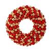 Regency International 24" Vacuum Plated Deluxe Mixed Ball Wreath, Red Gold view 1