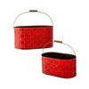 Regency International 12-14" Metal Oval Container with Handle Set of 2 view 1