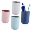 Cabilock 4pcs Simple Style Toothbrush Tumblers Multi-Purpose Bathroom Mugs for Mouthwash and Drinking Sturdy Cups for Daily Use Assorted view 1