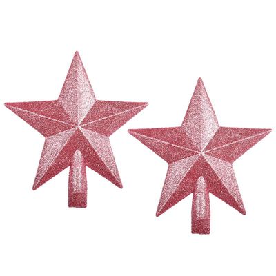 Top Star - Chic Plastic Christmas Tree Toppers for Holiday Decor 7.87 X 7.08 Inches Perfect for Home and Office Decoration
