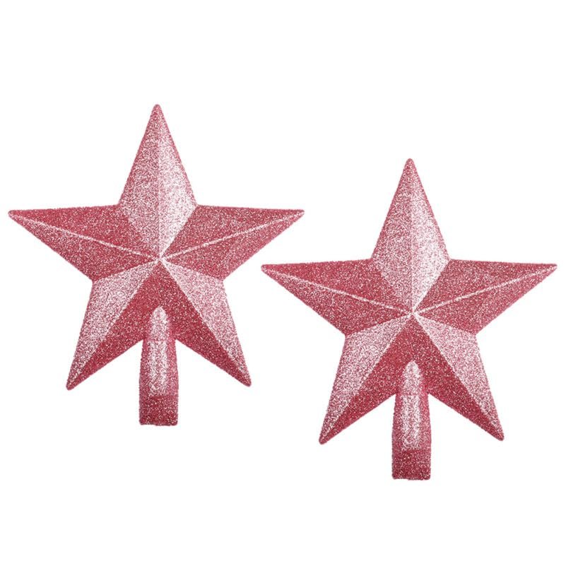 Top Star - Chic Plastic Christmas Tree Toppers for Holiday Decor 7.87 X 7.08 Inches Perfect for Home and Office Decoration