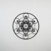 Colorfull Worlds Metatron Cube Metal Wall Art, Sacred Geometry Wall Decor, Modern Home and Office Wall Decor Gift for New Year, Christmas or Housewarming (36" x 36" | Black) view 1