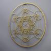 Colorfull Worlds Metatron Cube Metal Wall Art, Sacred Geometry Wall Decor, Modern Home and Office Wall Decor Gift for New Year, Christmas or Housewarming (26,4" x 26,4" | Gold) view 2