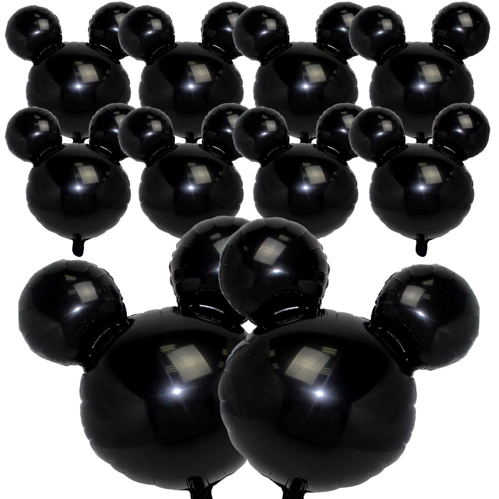 10 PCS Black Bear Head Foil Balloons for Kids 24" Panda Mylar Balloons for 1st Birthday Bear Head for Kids Party Decoration and Birthday Party Supplies
