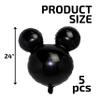 10 PCS Black Bear Head Foil Balloons for Kids 24" Panda Mylar Balloons for 1st Birthday Bear Head for Kids Party Decoration and Birthday Party Supplies view 3