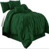 Velosso 100% Egyptian Cotton 7-Piece Pinch Pleat Pintuck Bedding Comforter Set, 1000 Thread Count (Queen, Green) view 3
