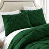 Velosso 100% Egyptian Cotton 7-Piece Pinch Pleat Pintuck Bedding Comforter Set, 1000 Thread Count (Queen, Green) view 4