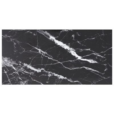 vidaXL - 39.4"x19.7" Black Table Top, Tempered Glass with Marble Design, Perfect for Dining Tables, Coffee Tables and Garden Tables