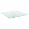 vidaXL Tempered Glass Square Table Top with White Marble Design 15.7"x15.7" 0.2" - Stylish and Durable for Dining Tables, Coffee Tables, Garden Tables. view 3
