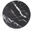 vidaXL Round Tempered Glass Dining Table Top Black with Marble Design 31.5In Functional Replacement for Modern Or Caf Furniture Room Coffee Pattern Heat Resistant Surface Smooth Indoor view 4