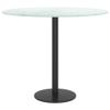 vidaXL Round White Tempered Glass Table Top 19.7 in with Chic Marble Design for Dining Or Coffee Use - Sleek Surface Modern view 3