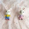 TATSEN 2-Pack Couple's Handmade Wool Knitted Finished Bunny Doll Keychain Bag Pendant Valentine's Day Gift view 2
