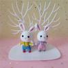 TATSEN 2-Pack Couple's Handmade Wool Knitted Finished Bunny Doll Keychain Bag Pendant Valentine's Day Gift view 3