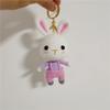 TATSEN 2-Pack Couple's Handmade Wool Knitted Finished Bunny Doll Keychain Bag Pendant Valentine's Day Gift view 4