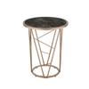 Acme Cicatrix End Table, Faux Black Marble Glass & Champagne Finish 83302 view 3