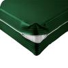 Velosso 1 Piece Striped Zipper Mattress Cover Only Olympic Queen Size 8" Pocket Sold Separately 1000 Thread Count 100% Egyptian Cotton, Green view 1