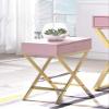 Acme Coleen Side Table, Pink & Gold 82698 view 1