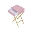 Acme Coleen Side Table, Pink & Gold 82698 view 2