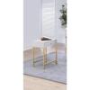 Acme Coleen Side Table in White & Brass 82298 view 4