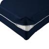 Velosso 1 Piece Striped Zipper Mattress Cover Only Queen Size 8" Pocket Sold Separately 1000 Thread Count 100% Egyptian Cotton, Navy Blue view 1
