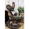 1 Pcs Wildlife Habitat Bald Eagle Family In Nest Statue 12" H Eagle Mate With Nestlings view 1