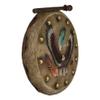 1 Pcs Indian Soaring Eagle And Feathers Warpath Drum And Stick Wall Plaque Figurine view 3