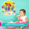 JJ And Brothers CoComelon Birthday in PVC I EGD X CoComelon Series I PVC Party and Birthday Supplies I Support with Double-Sided Tape I Multiple Size Options (Wide 15"x 16" Height) view 2