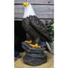 1 Pcs Of 9" H Realistic American Pride Majestic Bald Eagle Perching On Cliff Rock Statue view 1