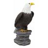 1 Pcs Of 9" H Realistic American Pride Majestic Bald Eagle Perching On Cliff Rock Statue view 2