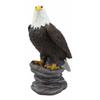 1 Pcs Of 9" H Realistic American Pride Majestic Bald Eagle Perching On Cliff Rock Statue view 3
