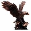1 Pcs Wings Of Glory Bald Eagle With American Flag Bronze Electroplated Figurine view 1