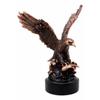 1 Pcs Wings Of Glory Bald Eagle With American Flag Bronze Electroplated Figurine view 2