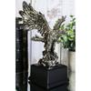 1 Pcs Silver Wings Of Glory Bald Eagle Statue 7.75" Tall Silver Electroplated Resin view 1