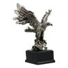 1 Pcs Silver Wings Of Glory Bald Eagle Statue 7.75" Tall Silver Electroplated Resin view 2