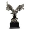 1 Pcs Silver Wings Of Glory Bald Eagle Statue 7.75" Tall Silver Electroplated Resin view 3