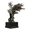 1 Pcs Silver Wings Of Glory Bald Eagle Statue 7.75" Tall Silver Electroplated Resin view 4