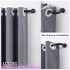 Matte Black Disc Curtain Rods, 48-84 Inches Window Curtain Rod,Adjustable Room Darkening Curtain Rod with Aluminum Finials and Brackets,Wrap Around Design view 2