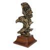 1 Pcs Patriotic Rustic American Bald Eagles Head Bust Figurine With Faux Wood Stand view 3