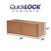 Quicklock RTA (Ready-to-Assemble) Winding River Collection - 30" Tall Wall Kitchen Cabinets | Particle Board | Made in America | Soft Close Hardware (Raw Cherry, 24" D x 36" W x 12" H) view 2
